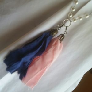 pink and blue tassels